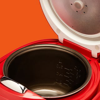 Digitaler Mini Reiskocher + Reishunger Kochbuch